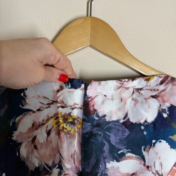 Kay Unger New York Lydia Tea Length Dress Womens Size 6 Wedding Guest Formal - Picture 7 of 12